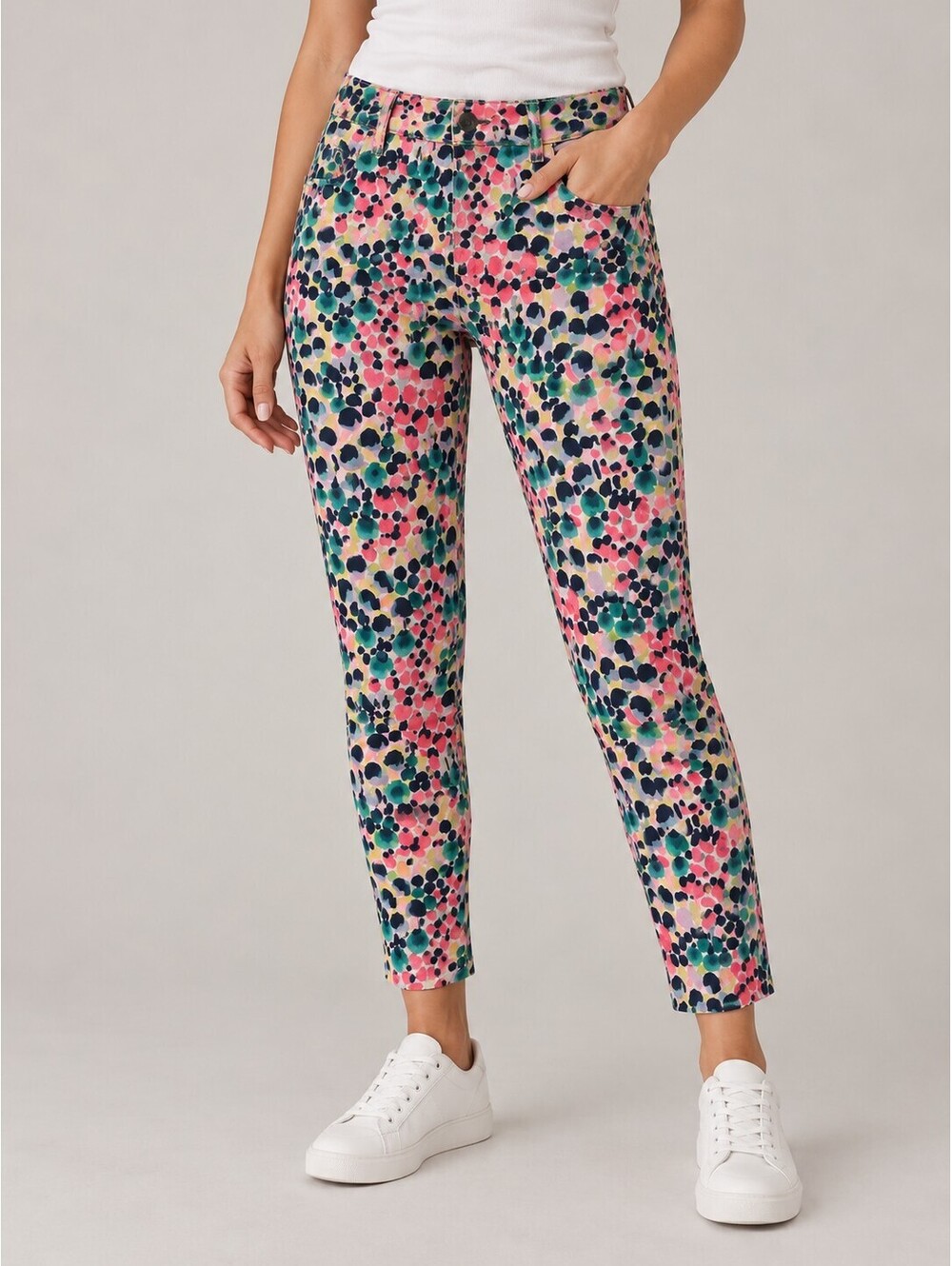 Gap Y2K Women's Abstract Animal Print Skinny Jeans Multicolor Slim Fit US0 Edgy